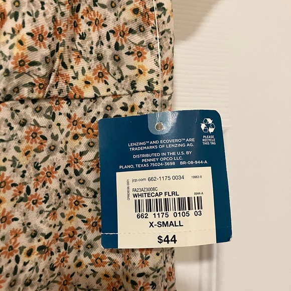 Arizona Jean Company Cream Floral Mini Dress - Picture 3 of 7